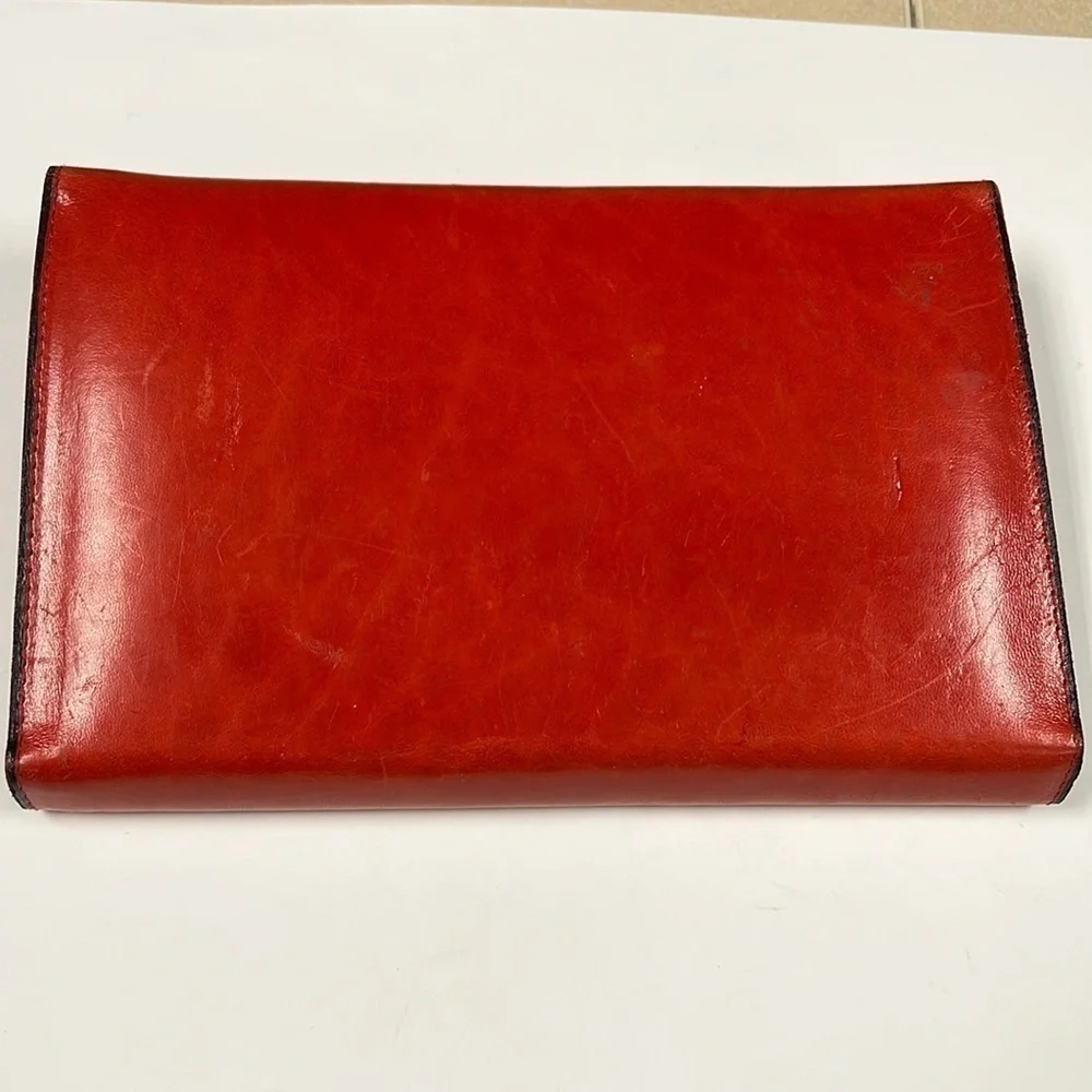 Griffon Red Leather Large Manicure Clutch Kit